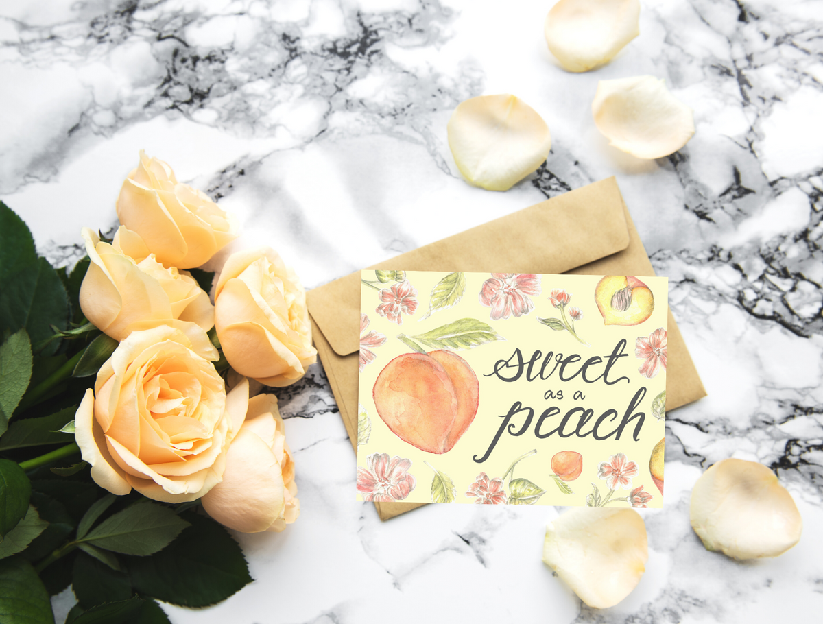 Sweet as a Peach Folded Card